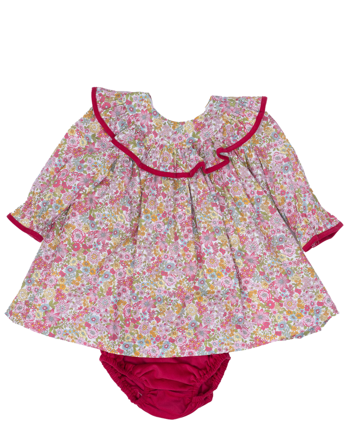 Layla Raspberry Floral Bloomer Set