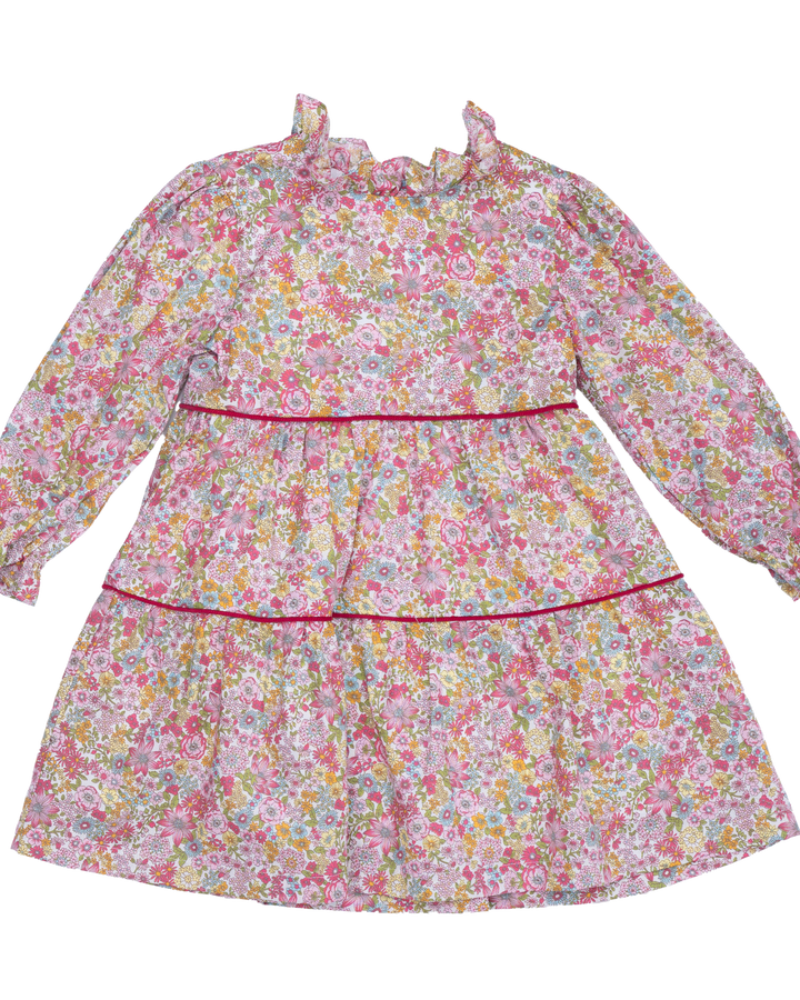 Zoe Raspberry Floral Dress