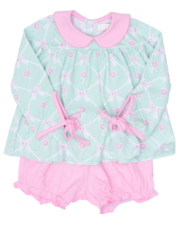 Mary Charlotte Rose Of Bows Bloomer Set