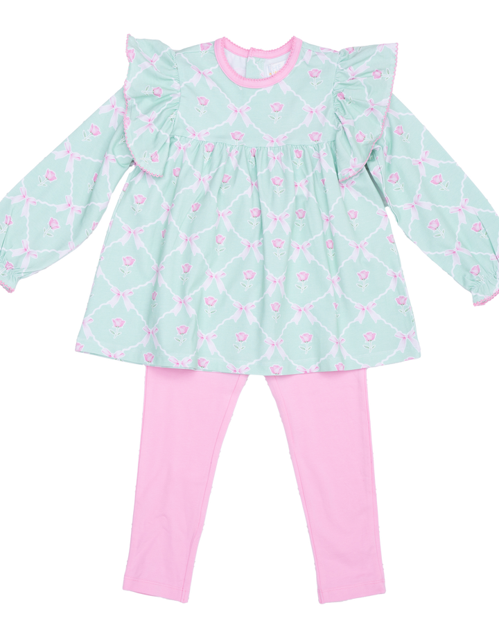 Abree Rose Of Bows Legging Set