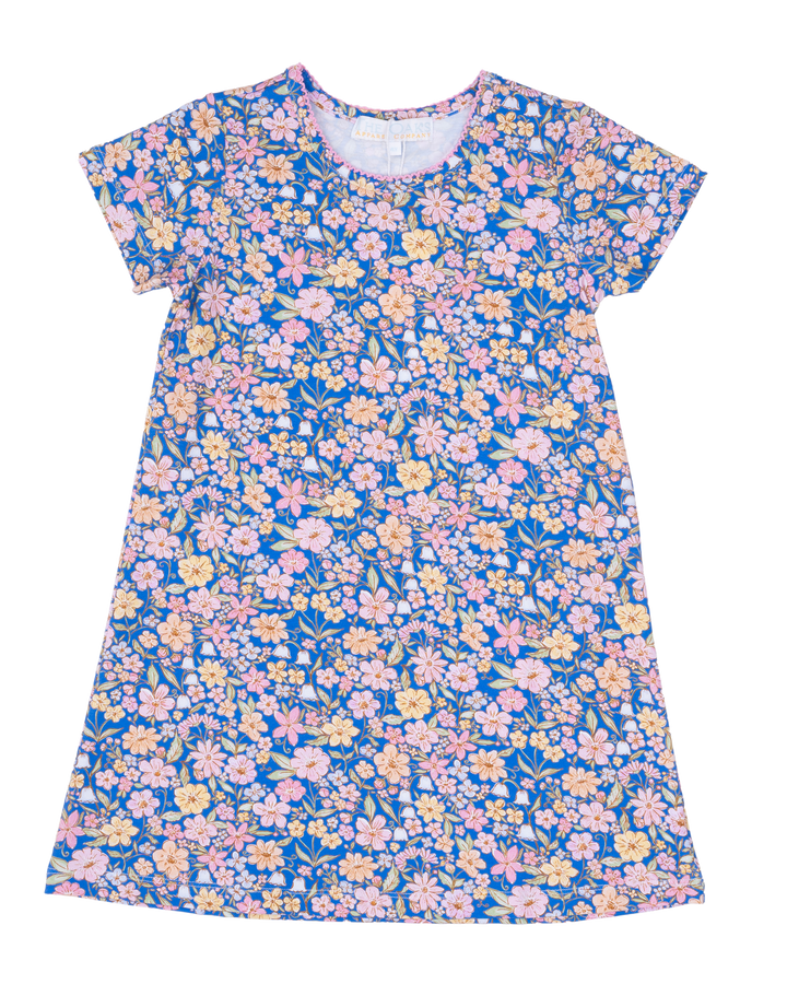 Mary Chase Ditsy Navy Pink Watercolor Dress