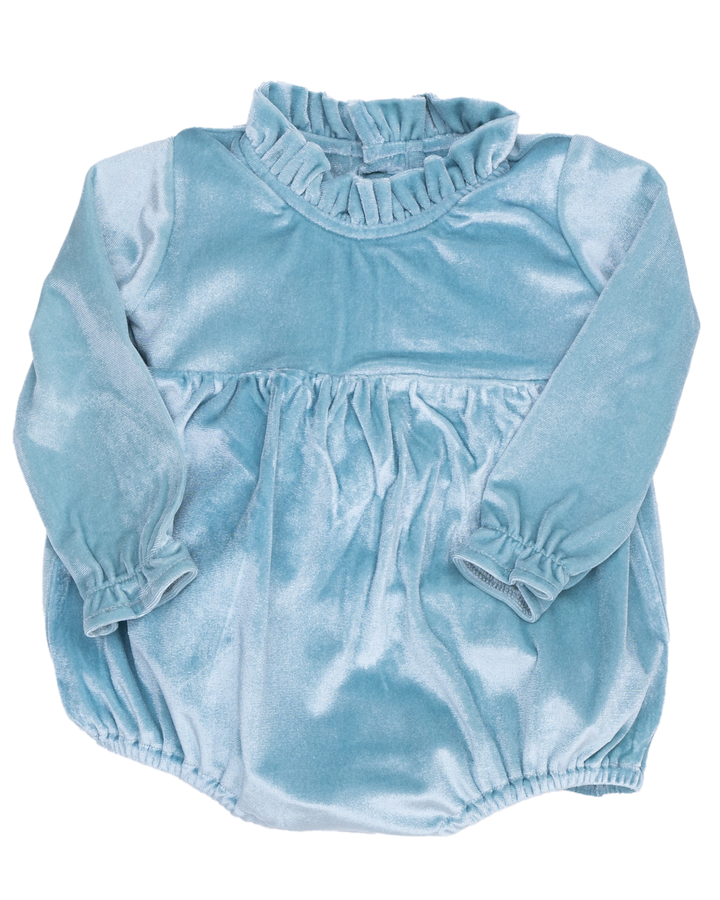 Hannah Ice Blue Velvet Bubble