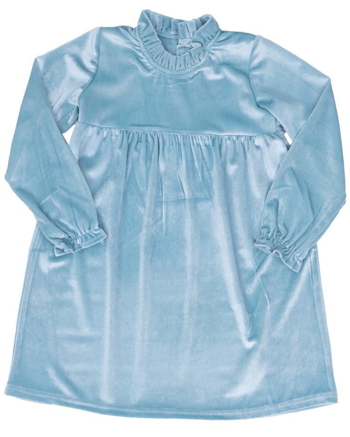 Kaitlin Ice Blue Velvet Bubble