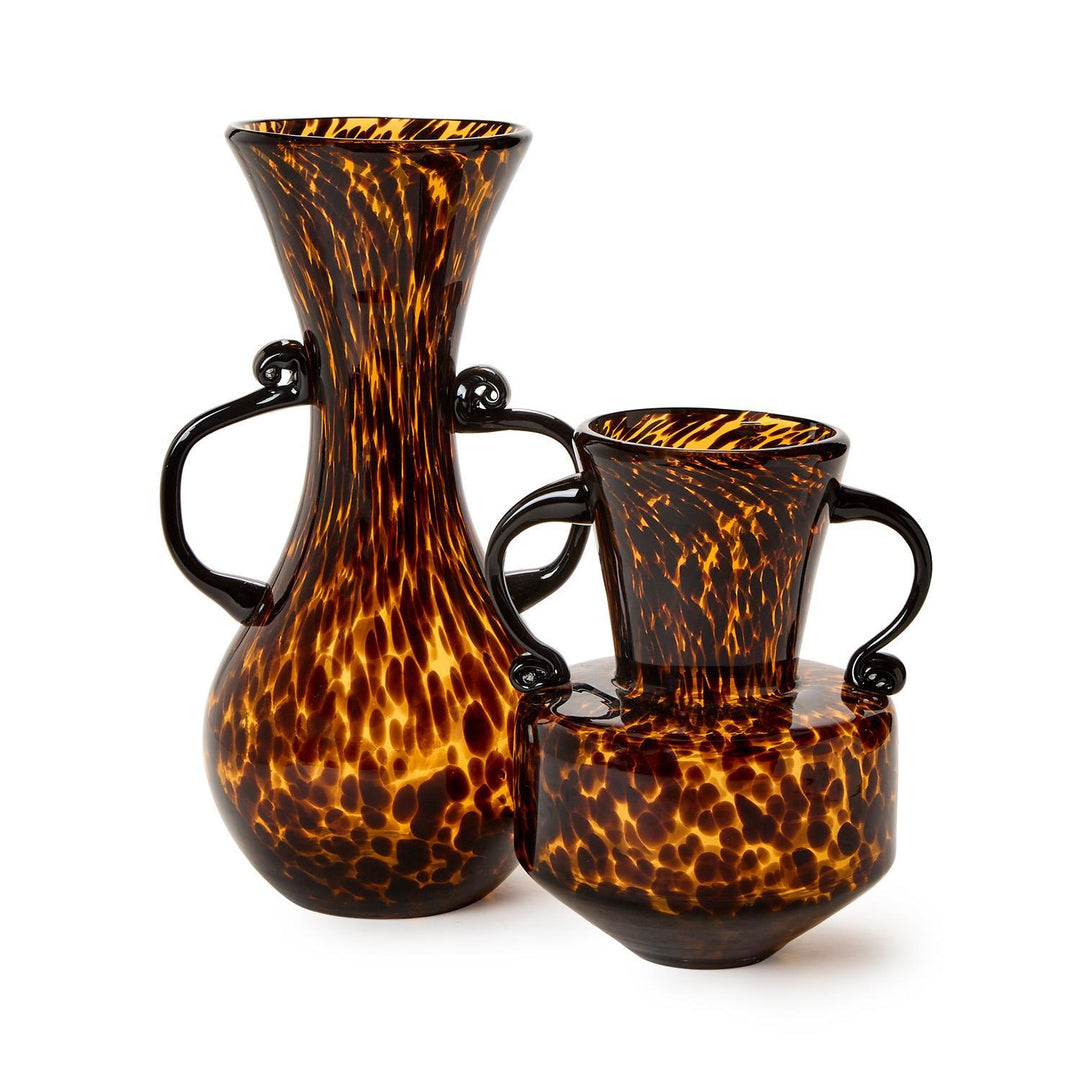 Tortoise Etruscan Style Vase with Handles