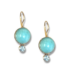 Amazonite Blue Topaz Earring