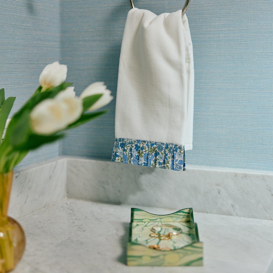 Powder Bath Towels pleated with Liberty London