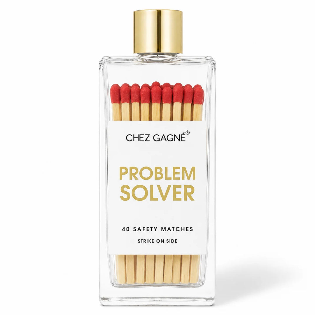 Problem Solver - Red Matches in Glass Bottle