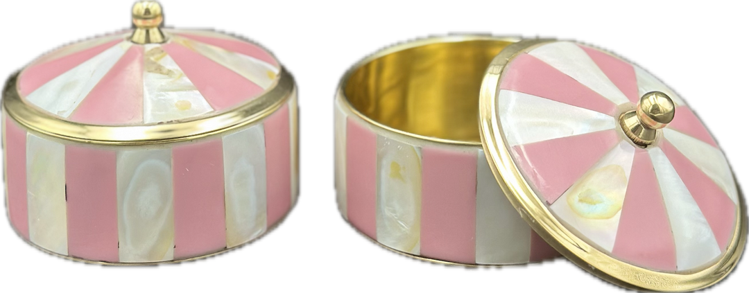 Pink Mini Trinket Box mother Pearl