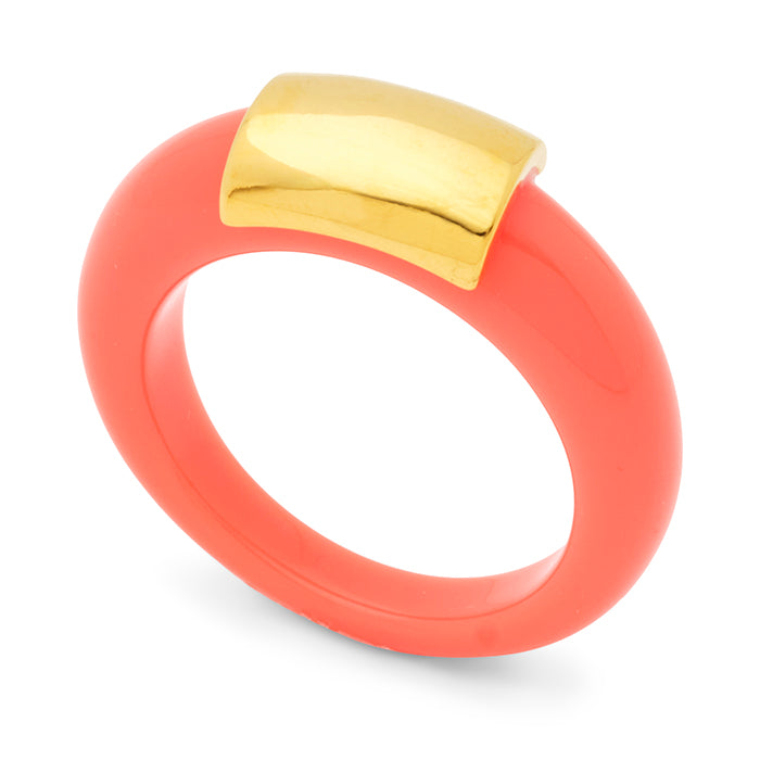 Resin Ring w Gold