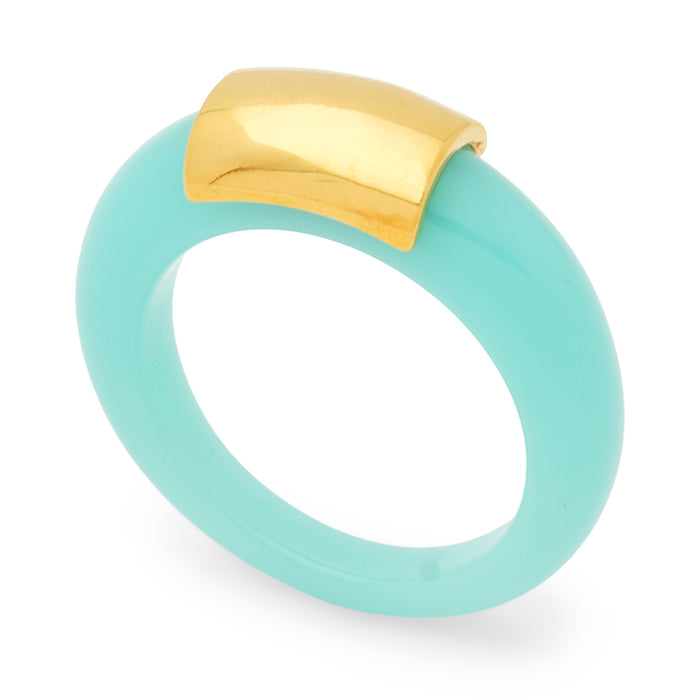 Resin Ring w Gold