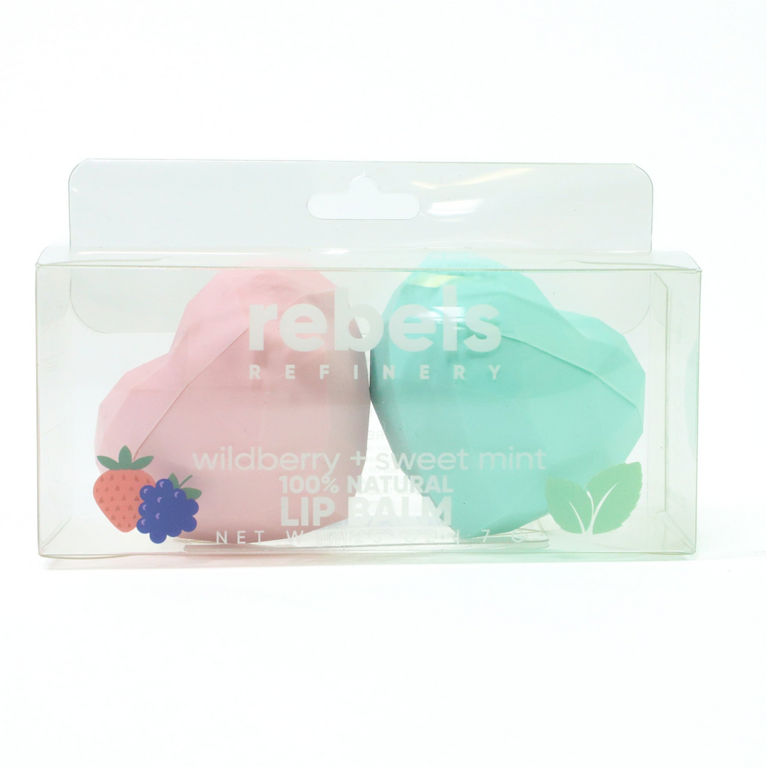 Heart Lip Balm Duo - Wildberry/Sweet Mint
