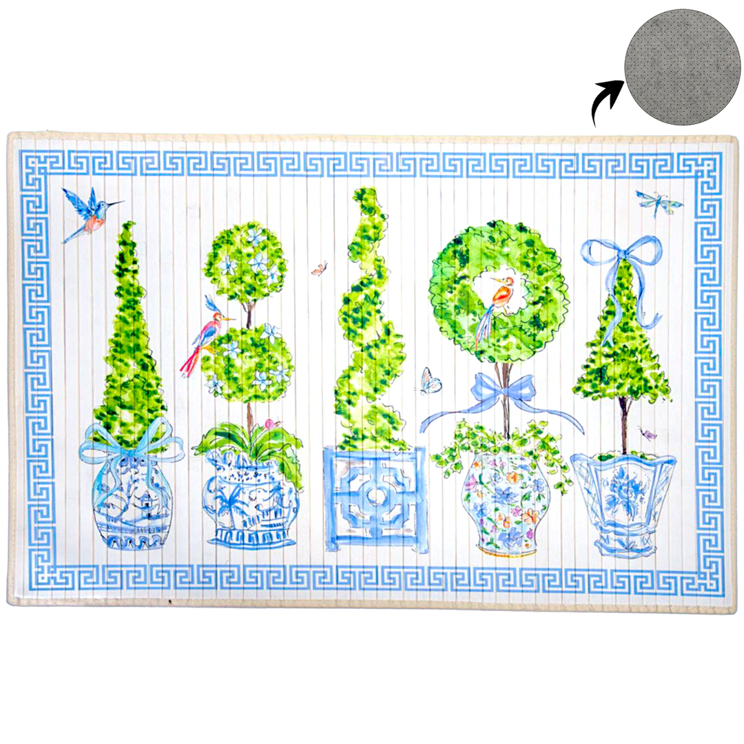 Blue Bamboo Mat