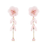 Acrylic Flower with Drop 3" Earring