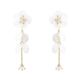 Acrylic Flower with Drop 3" Earring