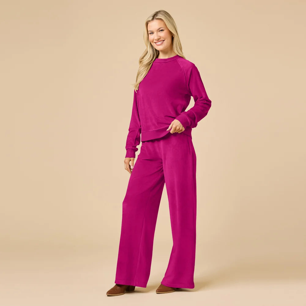 Serenity Raglan Crew with Wide Pant