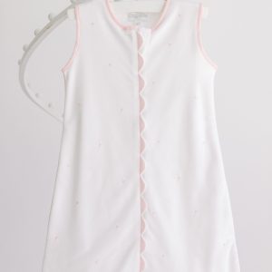 Terry Tots Sleep Sack - Pink Embroidered Dots
