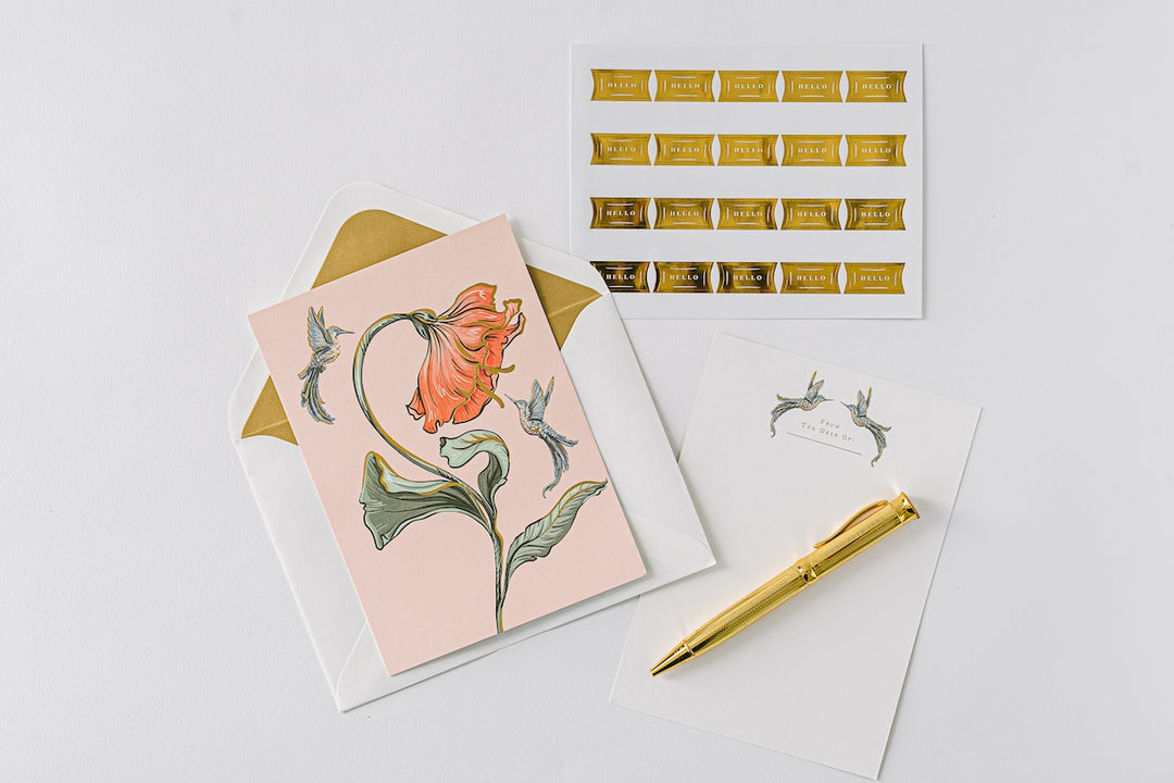 Hummingbird Stationery Set