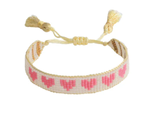 HART Kids Pink Hearts Beaded Bracelet