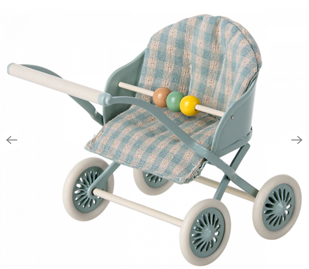 Maileg Baby Mice Stroller - Mint