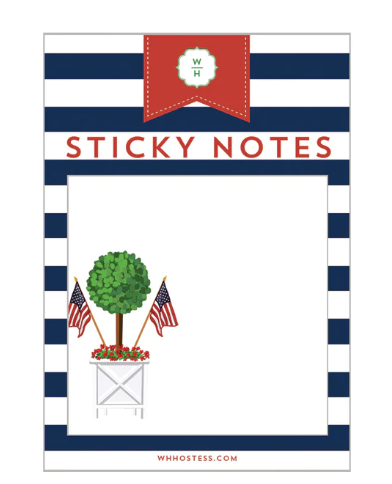 3x3 Patriotic Topiary Sticky Notes