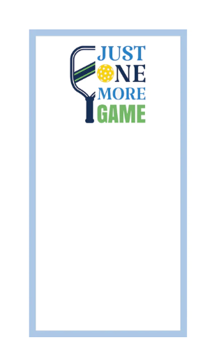 4.25x8.5 Pickleball One More Game List Notepad