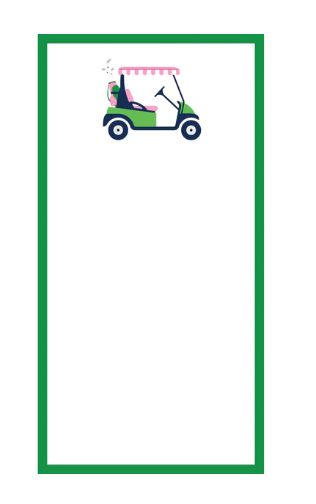 4.25x8.5 Golf Cart List Notepad