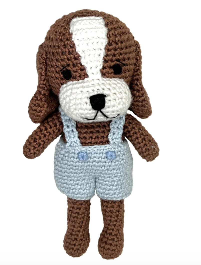 Zubels Crochet Dog Rattle 5"