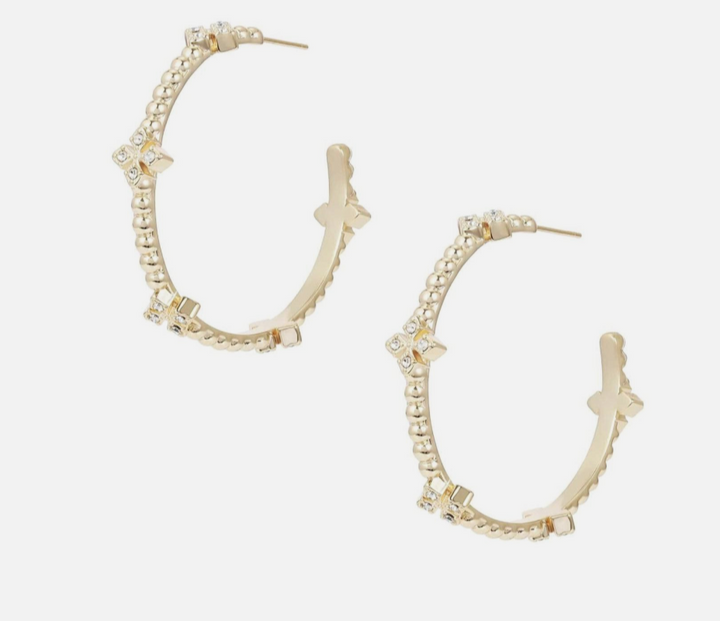 Natalie Wood beaded hoop earrings