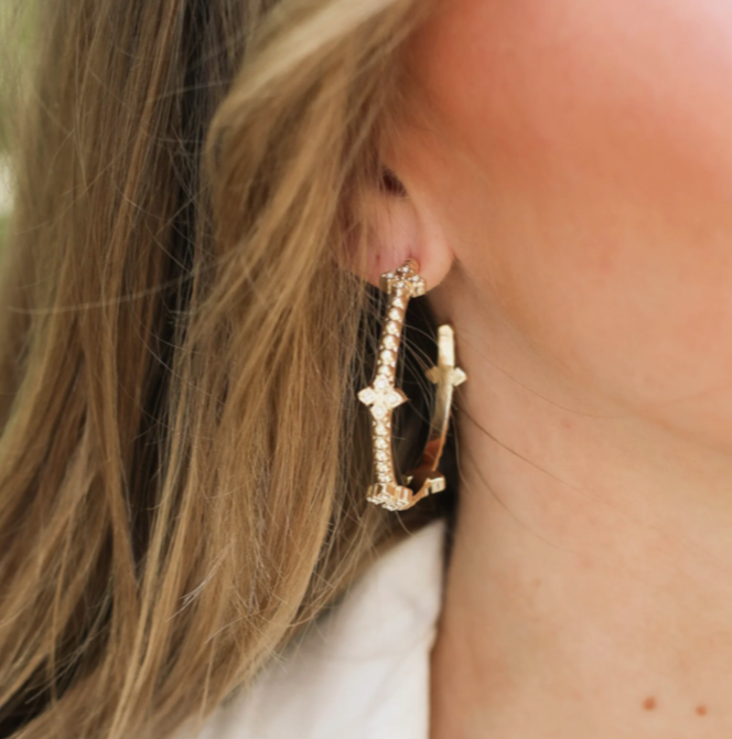 Natalie Wood beaded hoop earrings