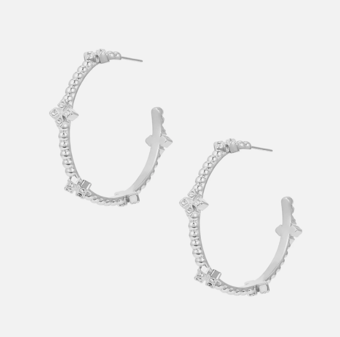 Natalie Wood beaded hoop earrings