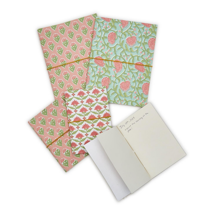 Two's Company Floral Handmade Notebooks