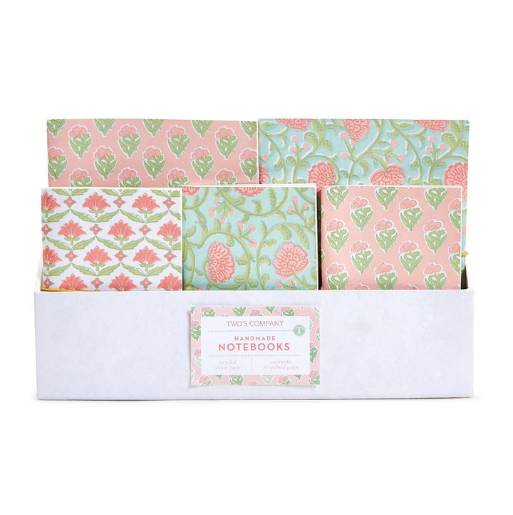 Two's Company Floral Handmade Notebooks