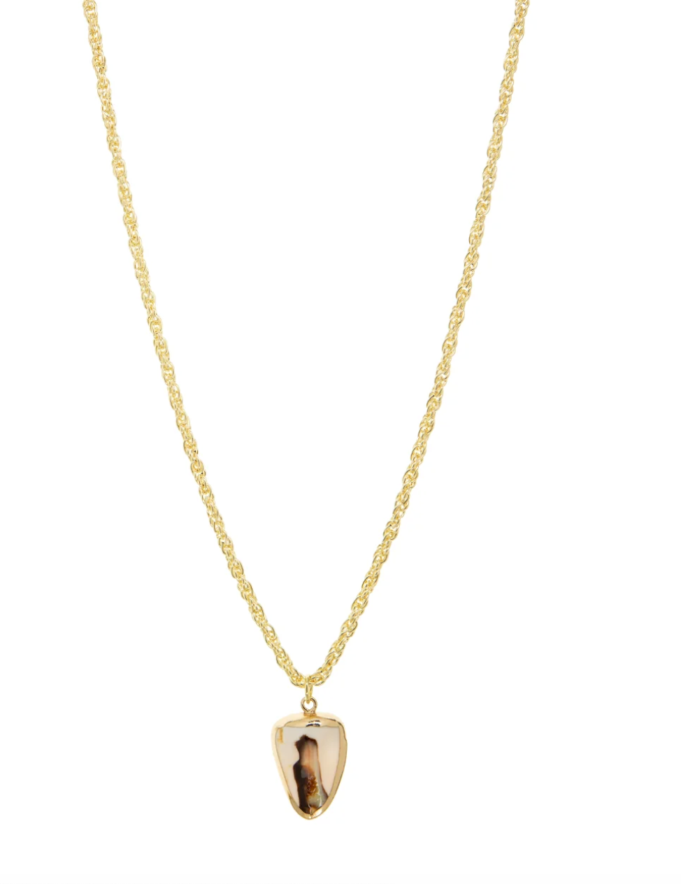 Gold Shark Tooth Pendant Necklace