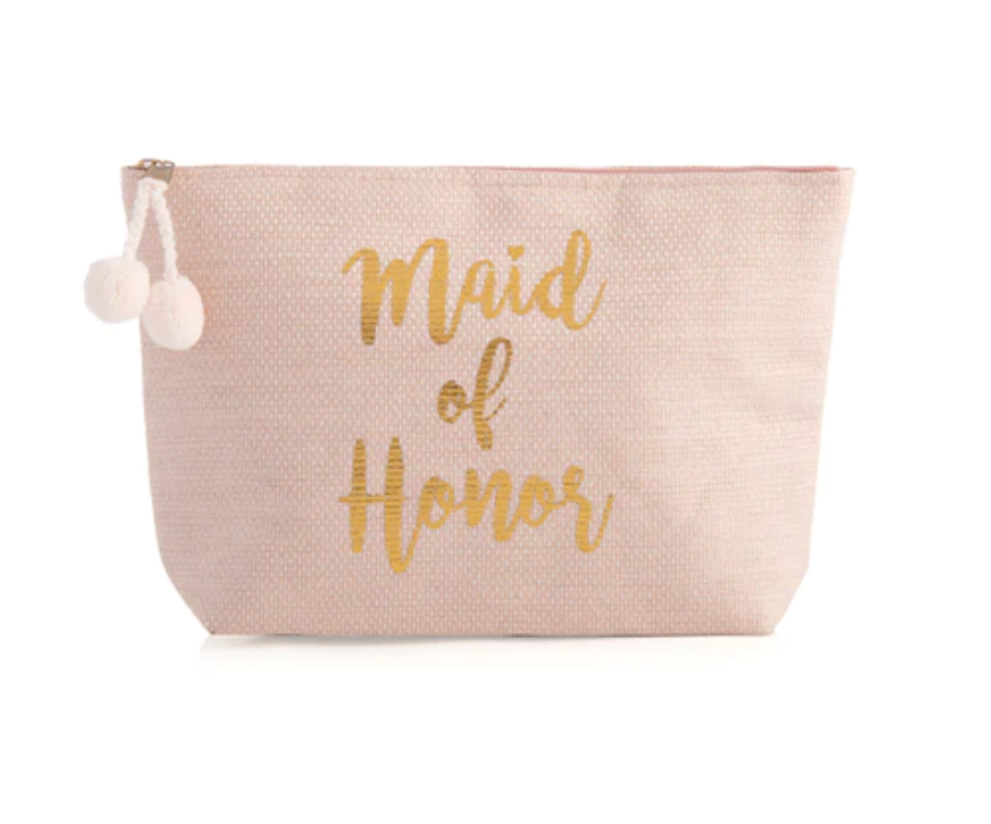 Mia "Maid of Honor" Zip Pouch - blush