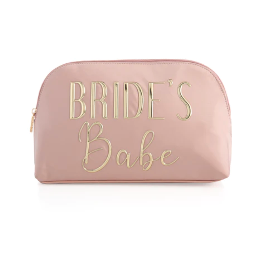 "Bride's Babe" Cosmetic Bag - blush