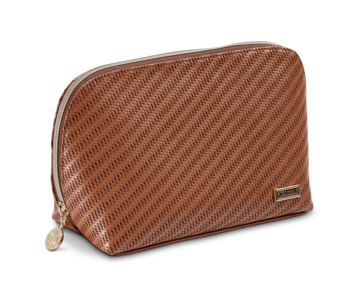 ROSEWOOD COGNAC LOLA MAKEUP BAG