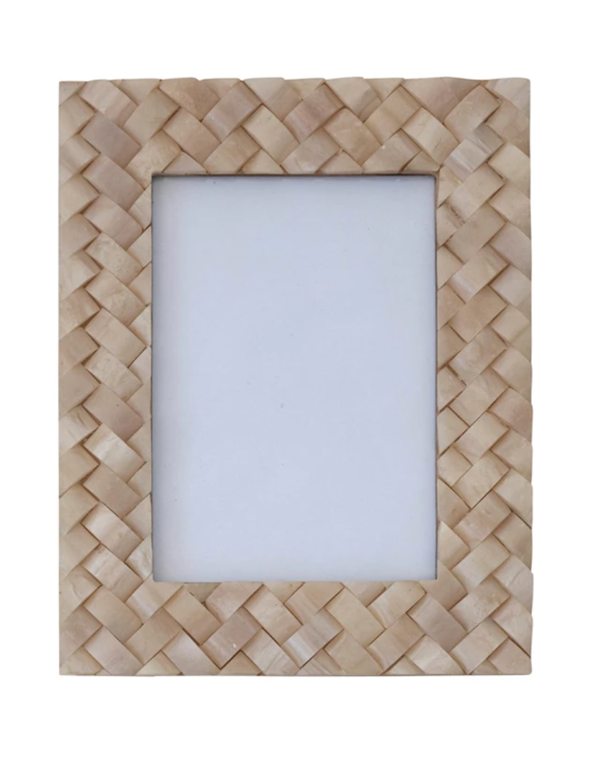 Ivory Woven Resin Frame 5x7