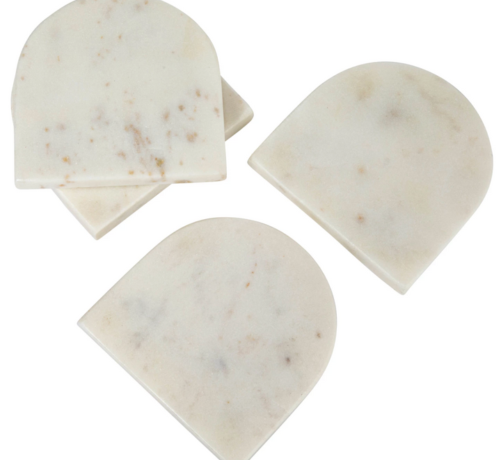Arched Marble Coasters - set of 4
