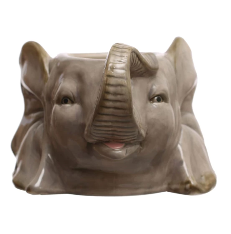 Ceramic Elephant Head Planter