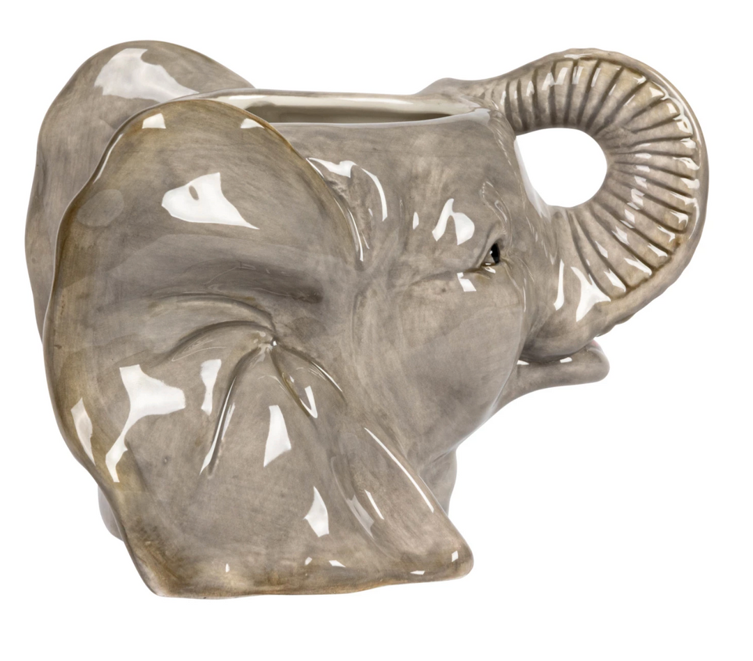 Ceramic Elephant Head Planter
