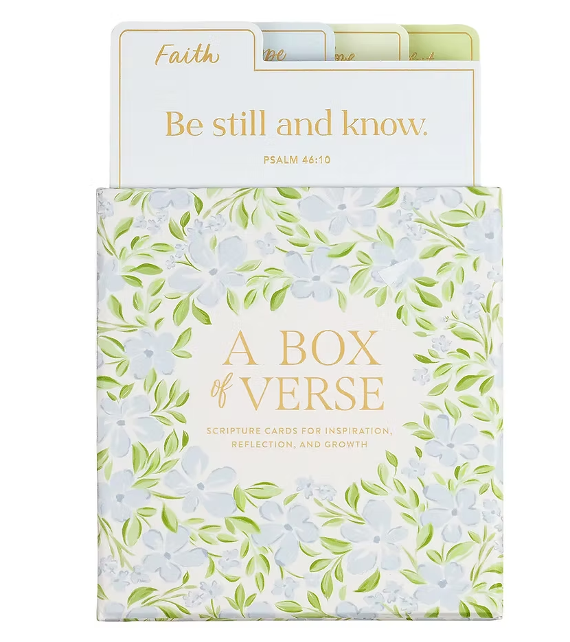 Blue Green Floral Chr Box Of Verse 5x7