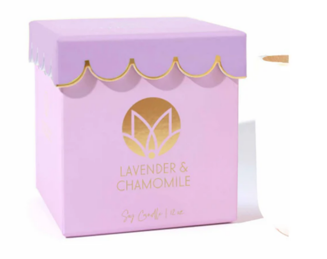 Lavender & Lime Scalloped Soy Candle