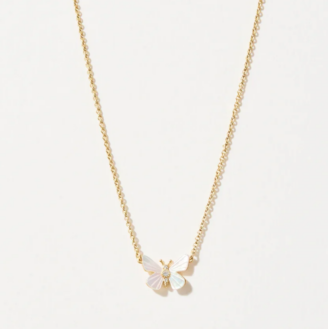 SLV Necklace 18" Transformation/MOP Monarch