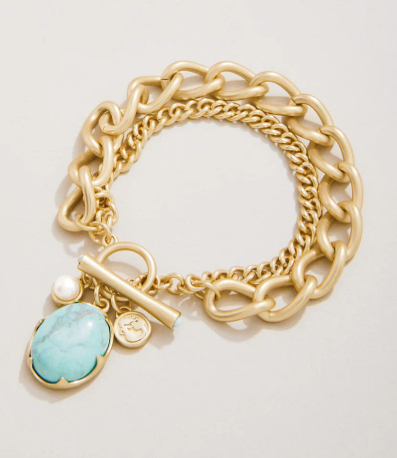 Coralie Toggle Bracelet Light Turquoise