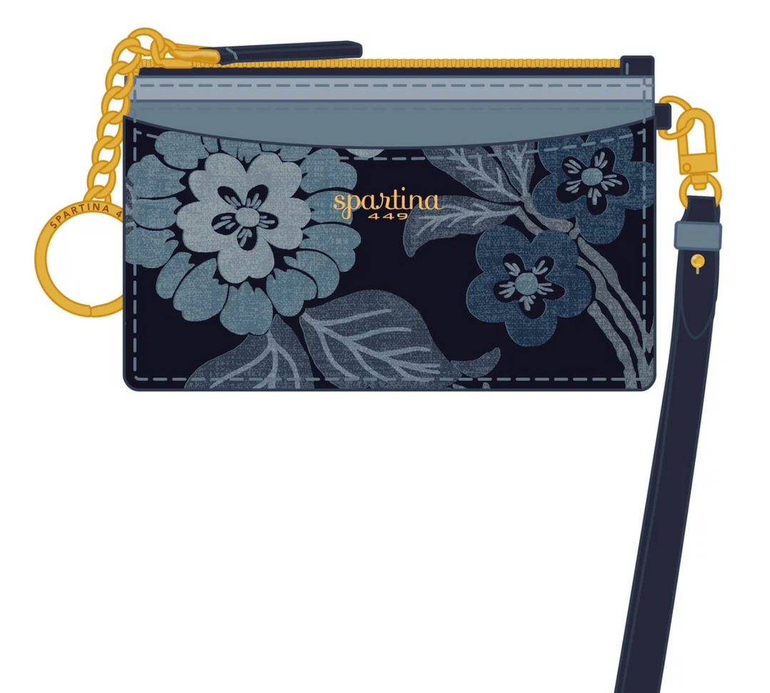Slimcard Coinpurse Japonica Floral Navy