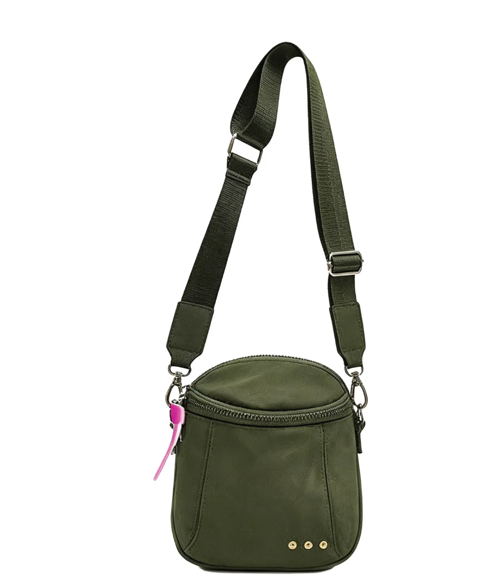Ellie Nylon Crossbody Bag - Olive