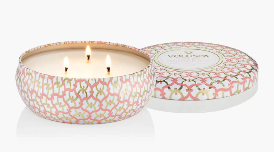 Saijo Persimmon 3 Wick Tin Candle