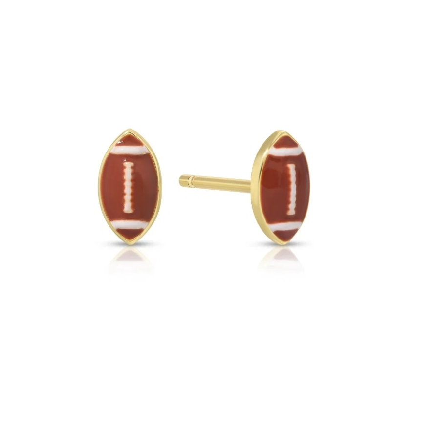 Minimalist Football Stud Sports Earrings