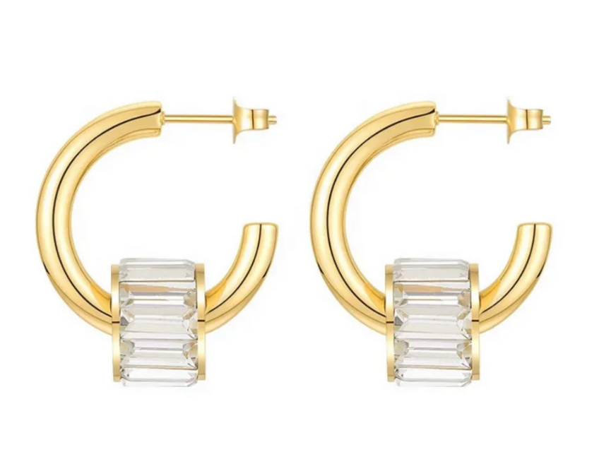 Cylinder Hoop Earrings