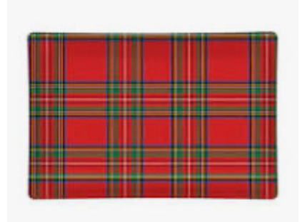 MDW Tartan Rectanglar Glass Soap Dish